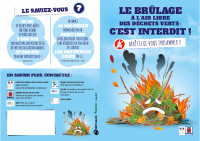Plaquette ‘Brûlage à l’air interdit’ édité par l’Ademe et la préfecture du Centre-Val de Loire