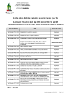 CM 2025.12.08 – liste délibérations